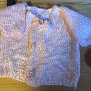 Charming Pink baby Knit Sweater complete set